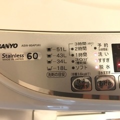 洗濯機 無料で差し上げます。の画像