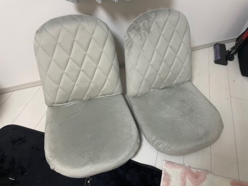 座椅子 グレー 2個セット