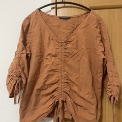 トップス オレンジベージュ  七分丈