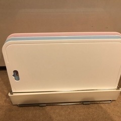 【中古】まな板3枚セット 水切りラック付き