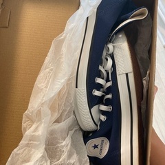 【新品未使用】コンバース　ハイカットスニーカー　ネイビー 23.5