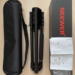 新品。１万円で購入。三脚 最大197cm 一脚 アルミ製軽い キャリーバッグ コンパクト収納の画像