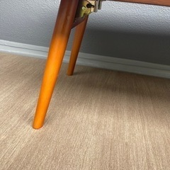 【お譲り先決まりました】折りたたみテーブル　木目の画像