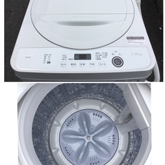 ￥18700(税込) Sharp 全自動洗濯機　ES-GE5E-W  2021年製　5.5kg (8-16)