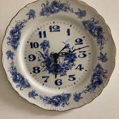 出品8/31まで　絵皿の掛け時計・置き時計　◆近くに取りに来てく...