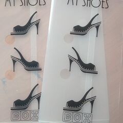 新品未使用　パンプス　サンダルシューズ収納ＢＯＸ　(折りたたみ式...