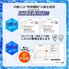 新品 未使用品 冷感×吸水×速乾×抗菌防臭×吸湿放湿 ★冷感敷パッド2枚組みの画像