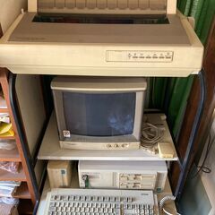 ★EPSON PC-286V★NEC PC-9800シリーズ互換機★全セット★ジャンク扱い/骨董品/アンティーク家具★オブジェや展示などにも如何でしょうか★の画像