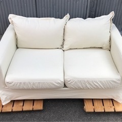 2人掛けソファ　洗えるカバー付きの画像