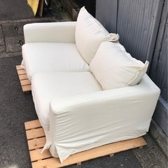2人掛けソファ　洗えるカバー付きの画像
