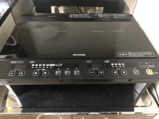 アイリスオーヤマ　2口IHコンロ(IHK-W1S-B)、2018年製