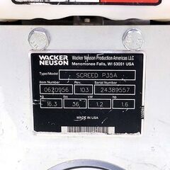 札幌市/清田区 Wacker Neuson/ワッカーノイソン ウェットスクリード P35A エンジン始動OK (Honda GX35内蔵) 1.6馬力 現状品の画像