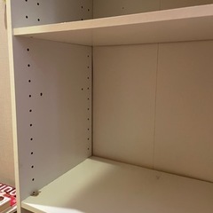 カラーボックス　白、茶色の画像
