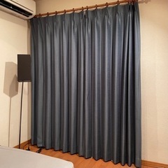 【極美品】定価60,000円 カーテンセット(ネイビー)の画像