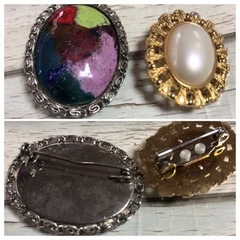 ブローチ セット 再利用 リメイクとしてもおすすめですよの画像