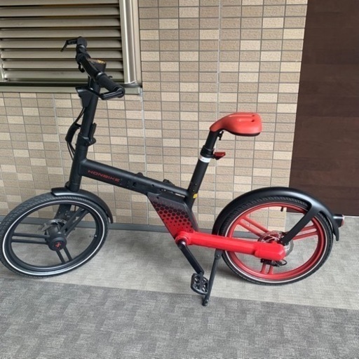 ホンバイク　アシスト自転車 黒と赤 美品】HONBIKE ホンバイク 黒/赤 定価199,000円