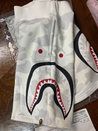 激レア 未使用 ア ベイシング エイプ シチーカモサイドシャーク スウェットショートパンツ 新品 A BATHING APE SHARK