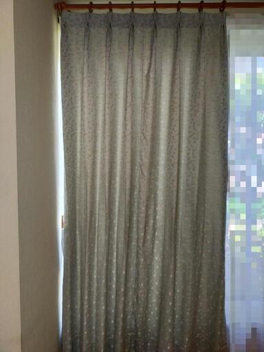 売約済!!裏地付き カーテン 100×200cm 2枚