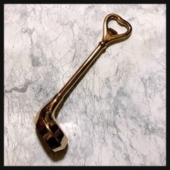 アンティーク ゴルフクラブ ボトルオープナー ゴールド 栓抜き 合金？素材不明の画像