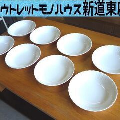 ナルミ プレート シルキーホワイト 皿 直径 約20cm 8枚セ...