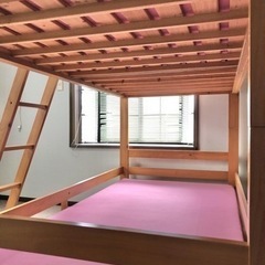 【受付終了】二段ベッド 子ども用 マットレス付きの画像