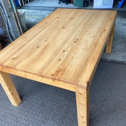 30%オフ[ヒノキ檜テーブル作業台]リサイクルショップヘルプ