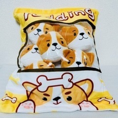 【新品】豆柴クッション（小さな顔6個入り）の画像