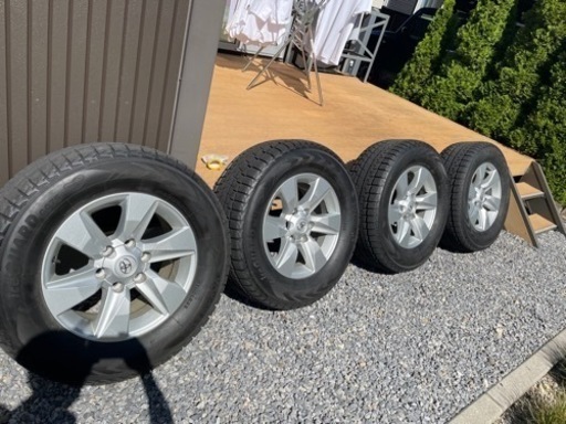 販売期間8月迄プラド150後期純正アルミホイール　スタッドレスタイヤ