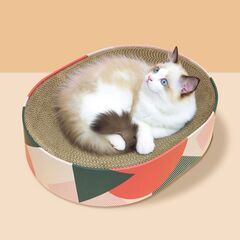 猫　爪とぎ　楕円ボウル