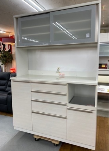 R405 高級 高橋木工 キッチンボード、食器棚、幅140cm 美品