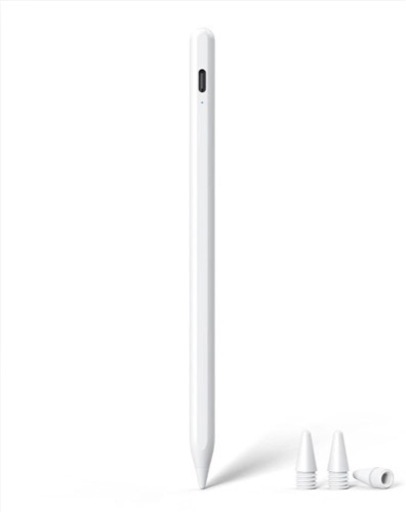 【新品】タッチペン iPad ペンシル 極細 高感度 軽量 耐摩 スタイラスペン USB充電式 iPad pencil 交換ペン先付き 傾き感知 磁気吸着 誤作動防止機能対応 iPad タッチペン 2018年以降iPad/iPad Pro/iPad air/iPad mini対応