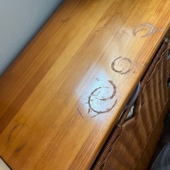 籐カゴ網の棚の画像