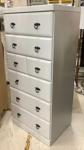 (株)三友ファニチャー 6段チェスト WH【ユーズドユーズ名古屋天白店】 J2045