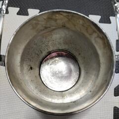 最終値下げ　アンティーク　ポット　彫金　鍛金　レトロ　オブジェ　ディスプレイの画像