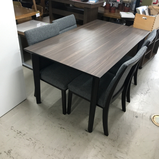 取引場所　南観音　A2208-727 ダイニングテーブルセット　イス4脚　イス裏痛みあり