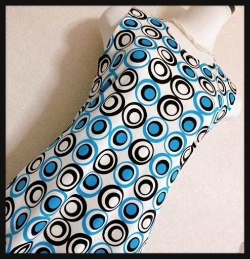 ご購入者様決定꒰Misty Shower꒱サークル柄 チュニック サイケ ミニワンピカットソー