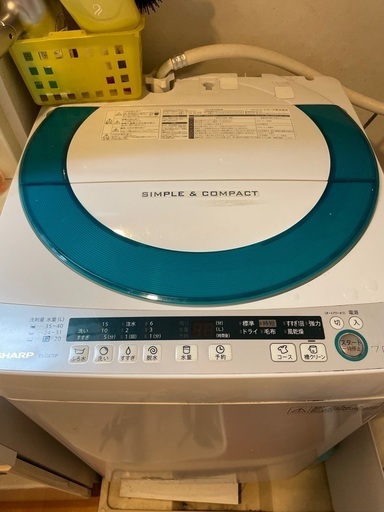 洗濯機シャープ製7キロ