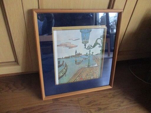 山下清　ベニスのゴンドラ　額入り