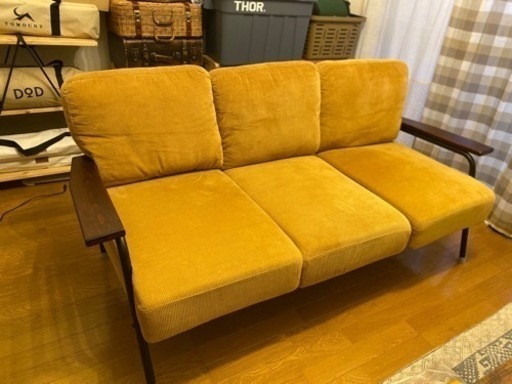 3人掛　コーデュロイソファ