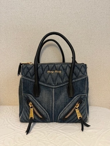 【miumiu】ミュウミュウ　バッグ デニムバイカー 保存袋付き