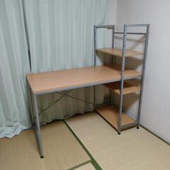 【０円】収納ラック付デスク【9/4までに取引希望】