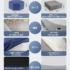 【新品・送料無料】トランポリン クッション　子供から大人まで使用できる　室内用 4層の弾力構造 静音設計の画像
