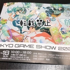 東京ゲームショウ　チケット2枚(バラ売可/1枚1,500円)