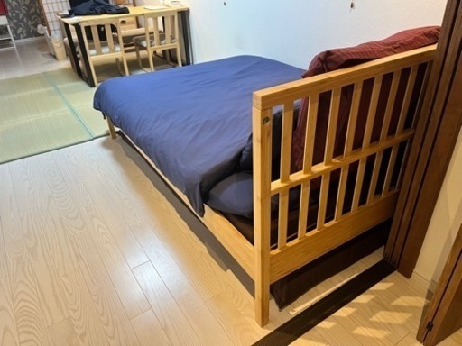 IKEA ダブルベッド　マットレス　掛敷布団セット