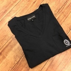 ⑧EMPORIO ARMANI Ｔシャツ ブラック(黒) Mの画像