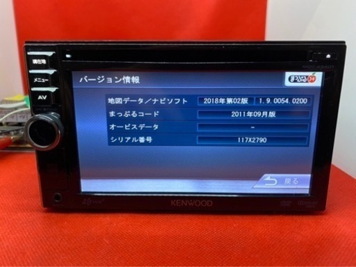 KENWOOD 最新地図　MDV-434DT フル  セグTV 新品バックカメラ付き そ-1