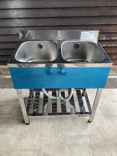 値下げ 廃材ロス DIY アズマ ステンレス製ダブルシンク 美品