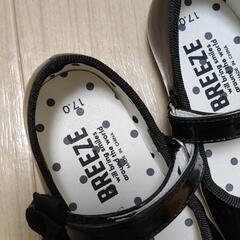 女の子フォーマル黒エナメル調 17cm 靴の画像