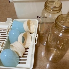 【値下げ¥800→500】combi 除菌じょ〜ずα 電子レンジ除菌&保管ケース＋おまけの画像