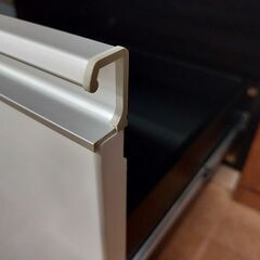 ディノス・セシール　鏡面　２枚扉食器棚＆レンジボードセット　黒　セパレート【愛品倶楽部柏店】の画像